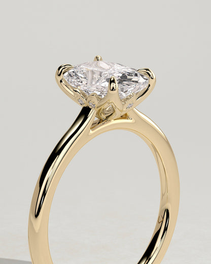 Round Halo, Pave & Split Shank Engagement Ring – 1.93 CT Lab Grown Diamond