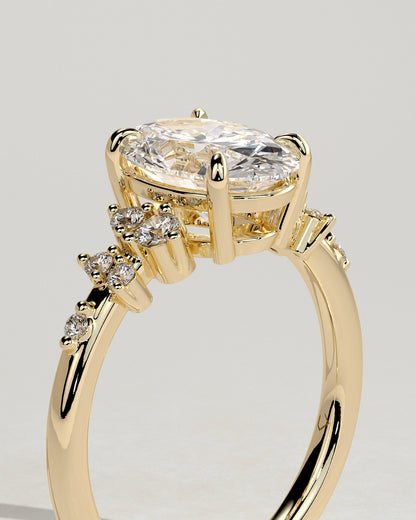 Round Halo, Pave & Split Shank Engagement Ring – 1.93 CT Lab Grown Diamond