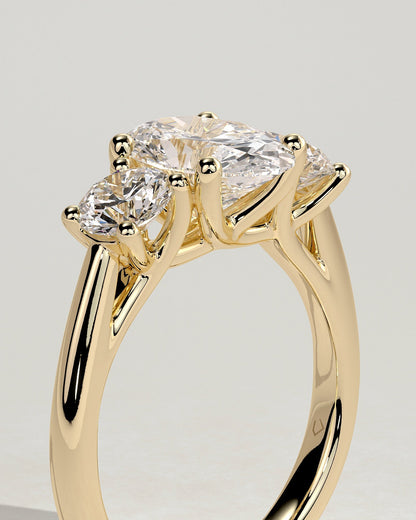 Round Halo, Pave & Split Shank Engagement Ring – 1.93 CT Lab Grown Diamond