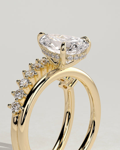 Round Halo, Pave & Split Shank Engagement Ring – 1.93 CT Lab Grown Diamond