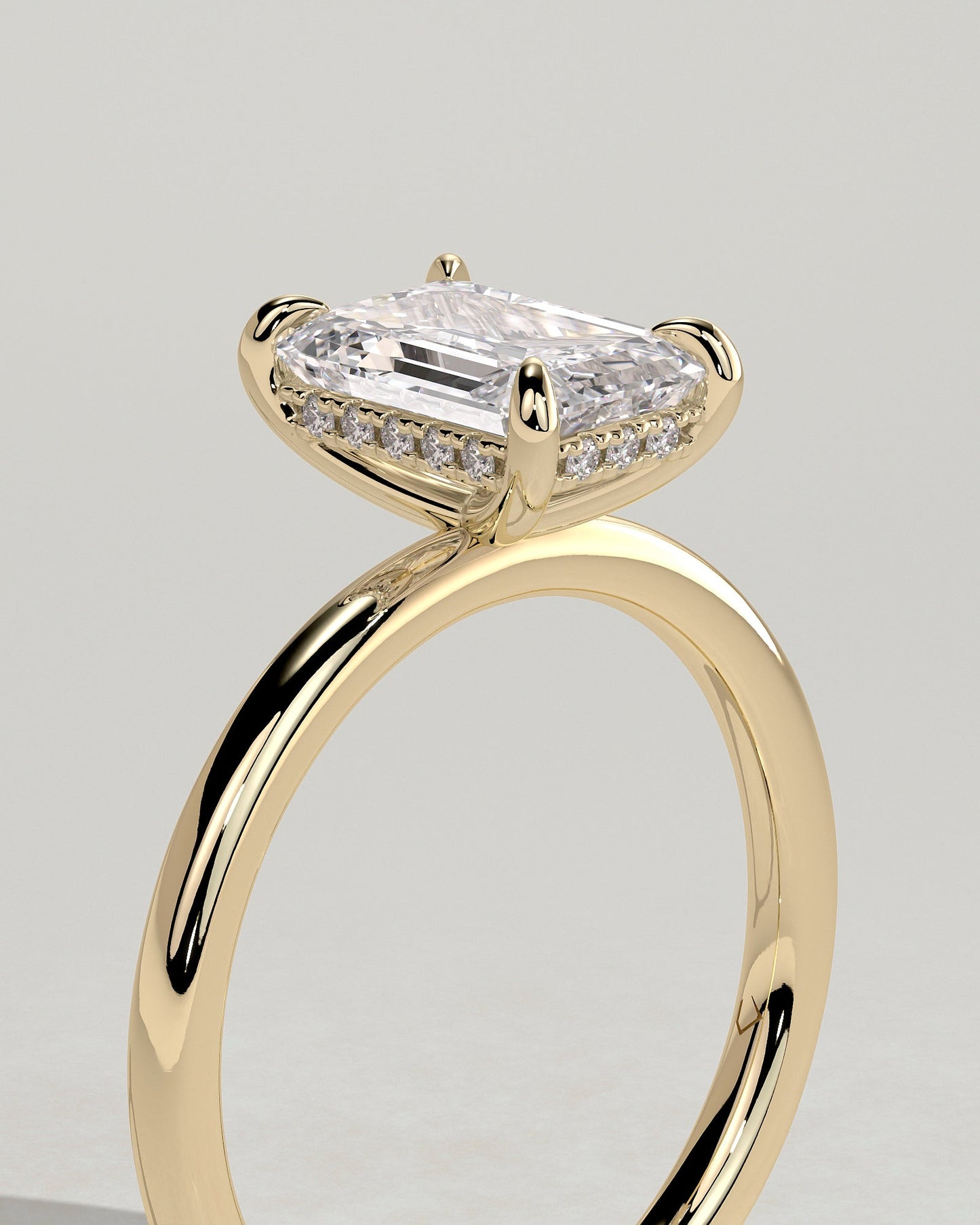 Round Halo, Pave & Split Shank Engagement Ring – 1.93 CT Lab Grown Diamond