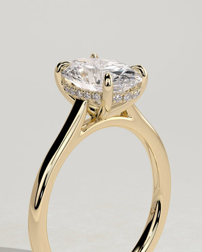 Round Halo, Pave & Split Shank Engagement Ring – 1.93 CT Lab Grown Diamond