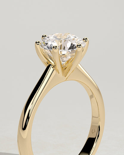 Round Halo, Pave & Split Shank Engagement Ring – 1.93 CT Lab Grown Diamond