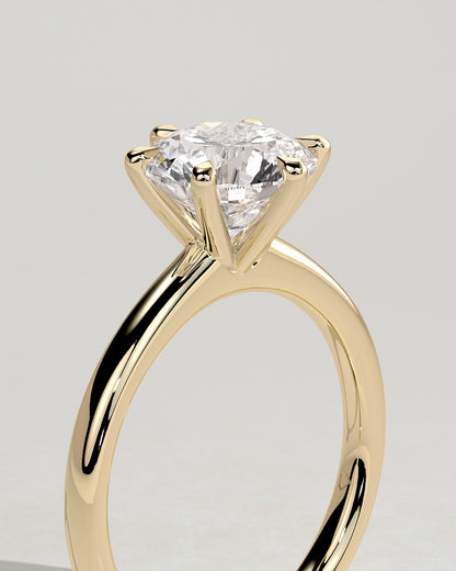 Round Halo, Pave & Split Shank Engagement Ring – 1.93 CT Lab Grown Diamond