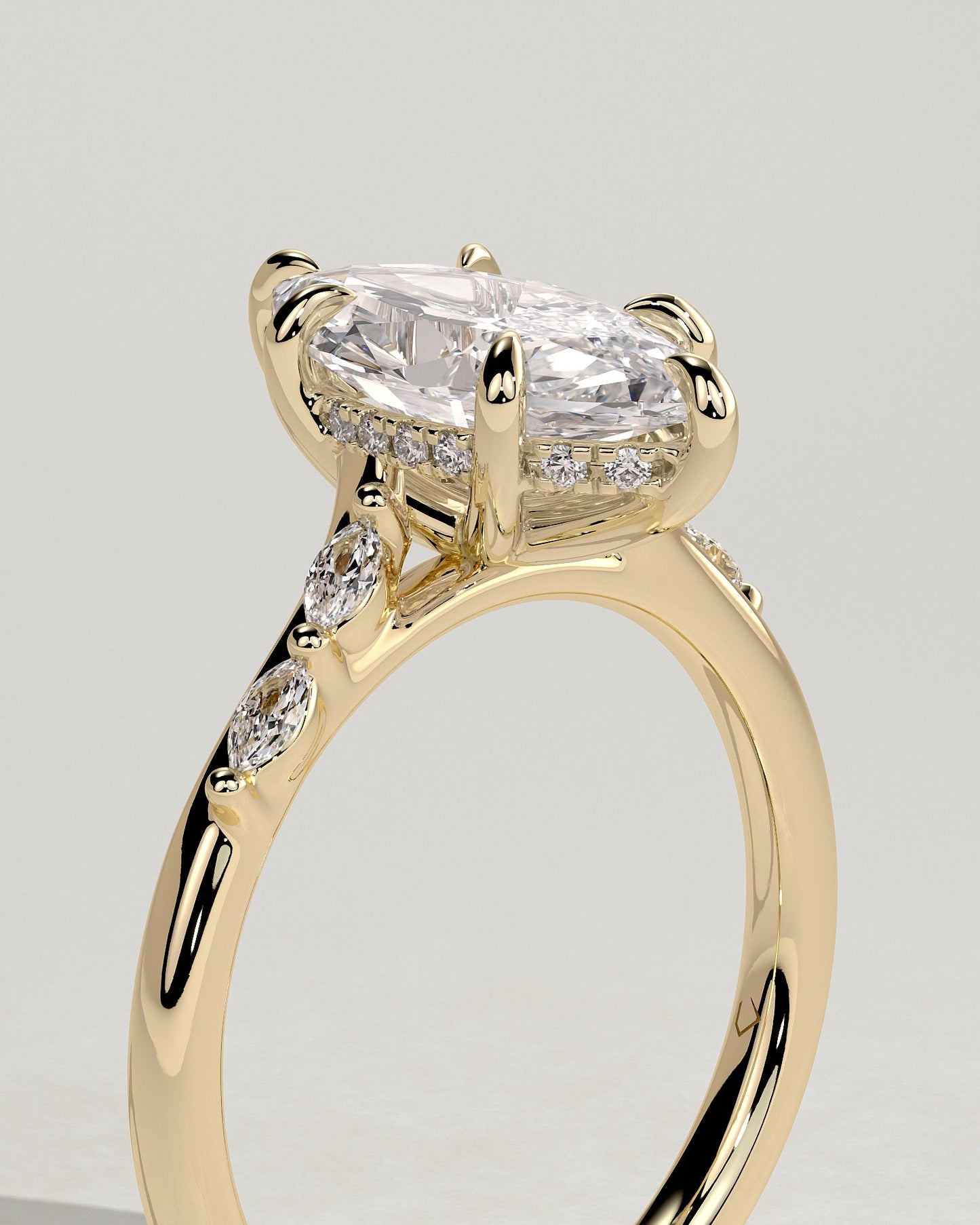 Round Halo, Pave & Split Shank Engagement Ring – 1.93 CT Lab Grown Diamond