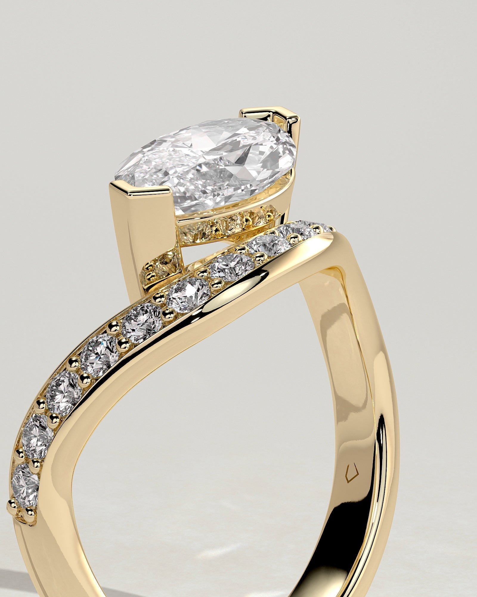 Round Halo, Pave & Split Shank Engagement Ring – 1.93 CT Lab Grown Diamond
