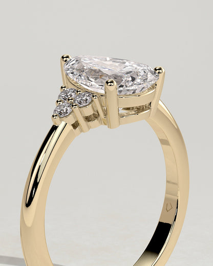 Round Halo, Pave & Split Shank Engagement Ring – 1.93 CT Lab Grown Diamond