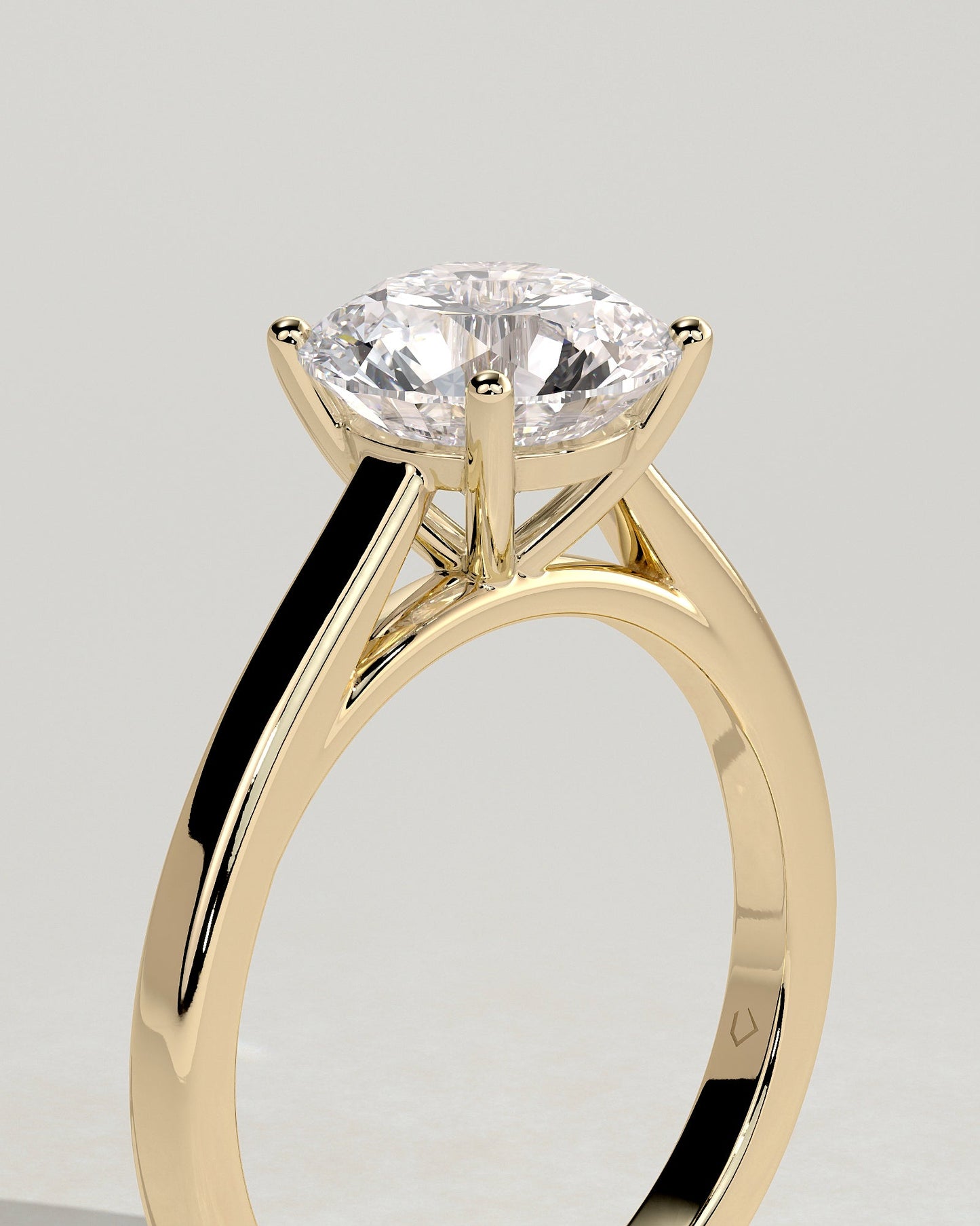 Round Halo, Pave & Split Shank Engagement Ring – 1.93 CT Lab Grown Diamond