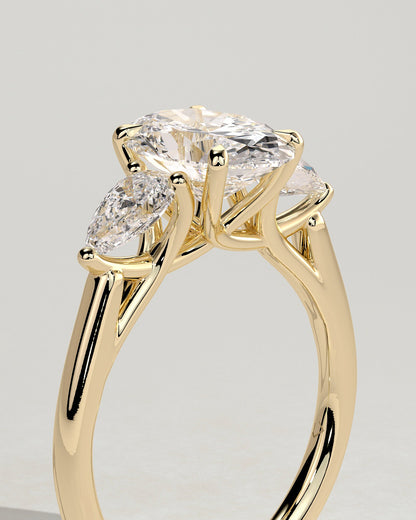 Round Halo, Pave & Split Shank Engagement Ring – 1.93 CT Lab Grown Diamond