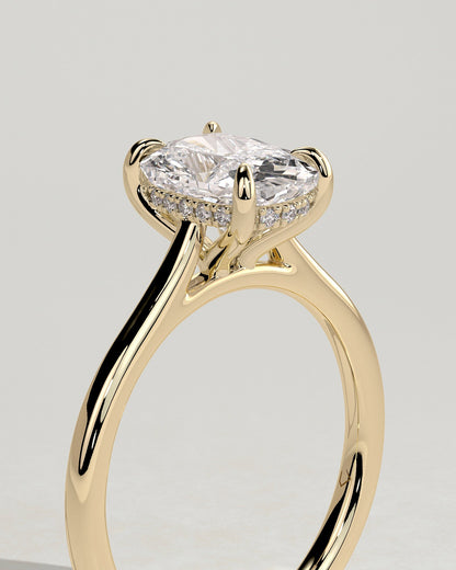 Round Halo, Pave & Split Shank Engagement Ring – 1.93 CT Lab Grown Diamond