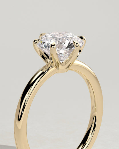 Round Halo, Pave & Split Shank Engagement Ring – 1.93 CT Lab Grown Diamond