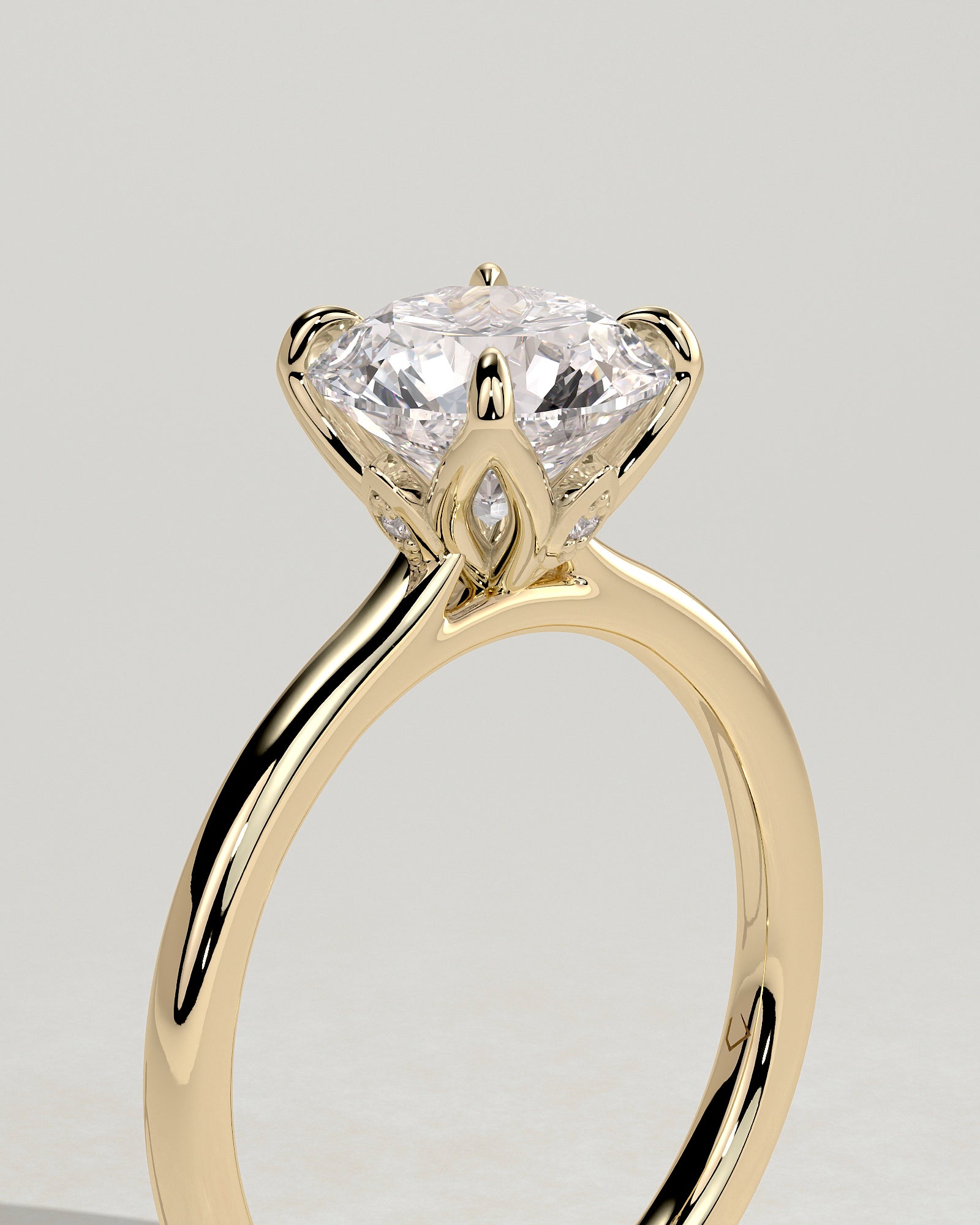 Round Halo, Pave & Split Shank Engagement Ring – 1.93 CT Lab Grown Diamond