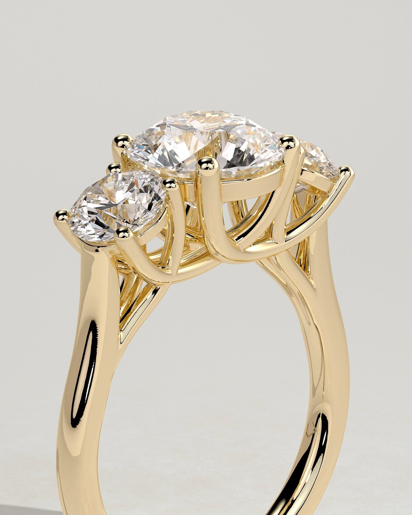 Round Halo, Pave & Split Shank Engagement Ring – 1.93 CT Lab Grown Diamond
