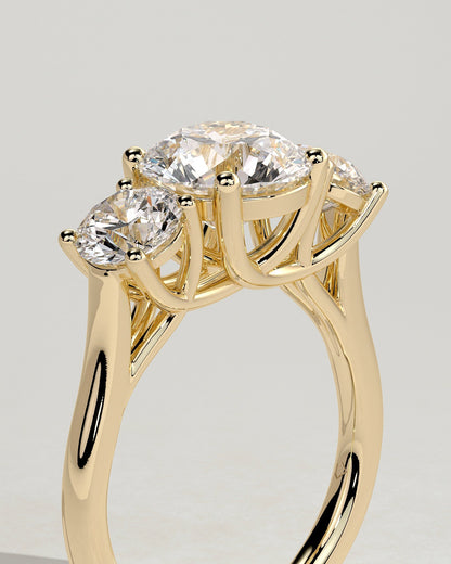 Round Halo, Pave & Split Shank Engagement Ring – 1.93 CT Lab Grown Diamond