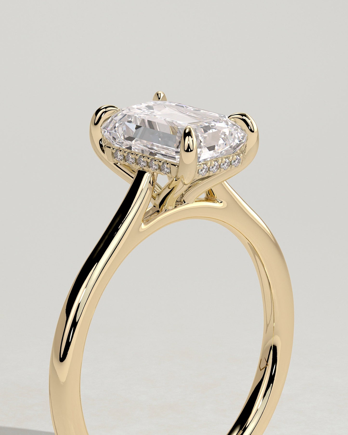 Round Halo, Pave & Split Shank Engagement Ring – 1.93 CT Lab Grown Diamond