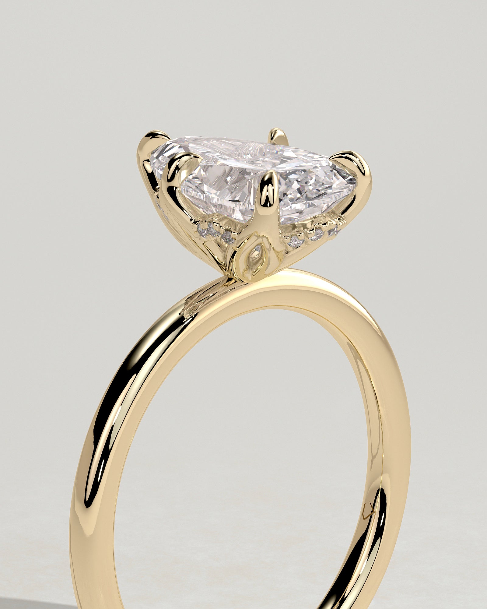 Round Halo, Pave & Split Shank Engagement Ring – 1.93 CT Lab Grown Diamond