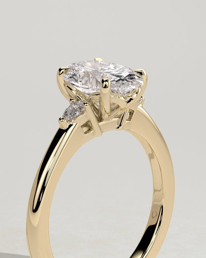 Round Halo, Pave & Split Shank Engagement Ring – 1.93 CT Lab Grown Diamond