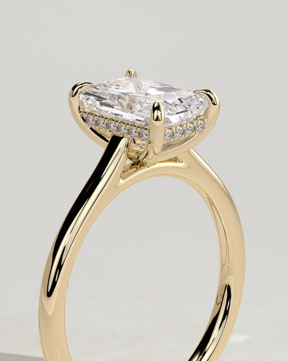 Round Halo, Pave & Split Shank Engagement Ring – 1.93 CT Lab Grown Diamond