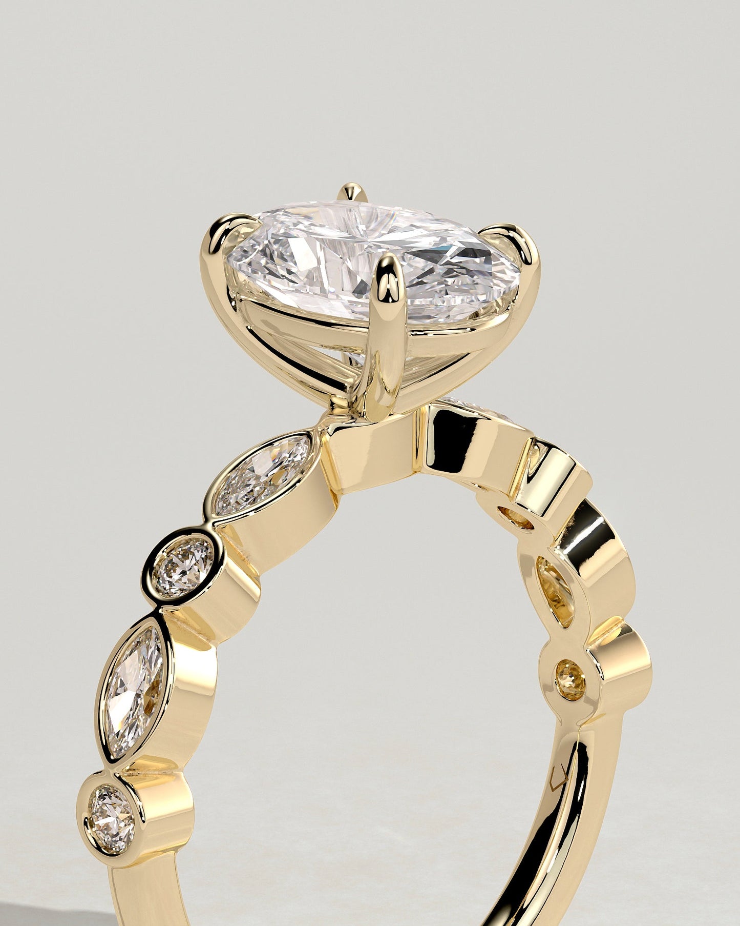 Round Halo, Pave & Split Shank Engagement Ring – 1.93 CT Lab Grown Diamond