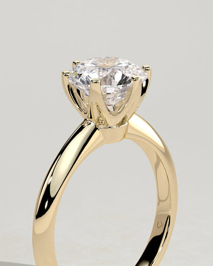 Round Halo, Pave & Split Shank Engagement Ring – 1.93 CT Lab Grown Diamond