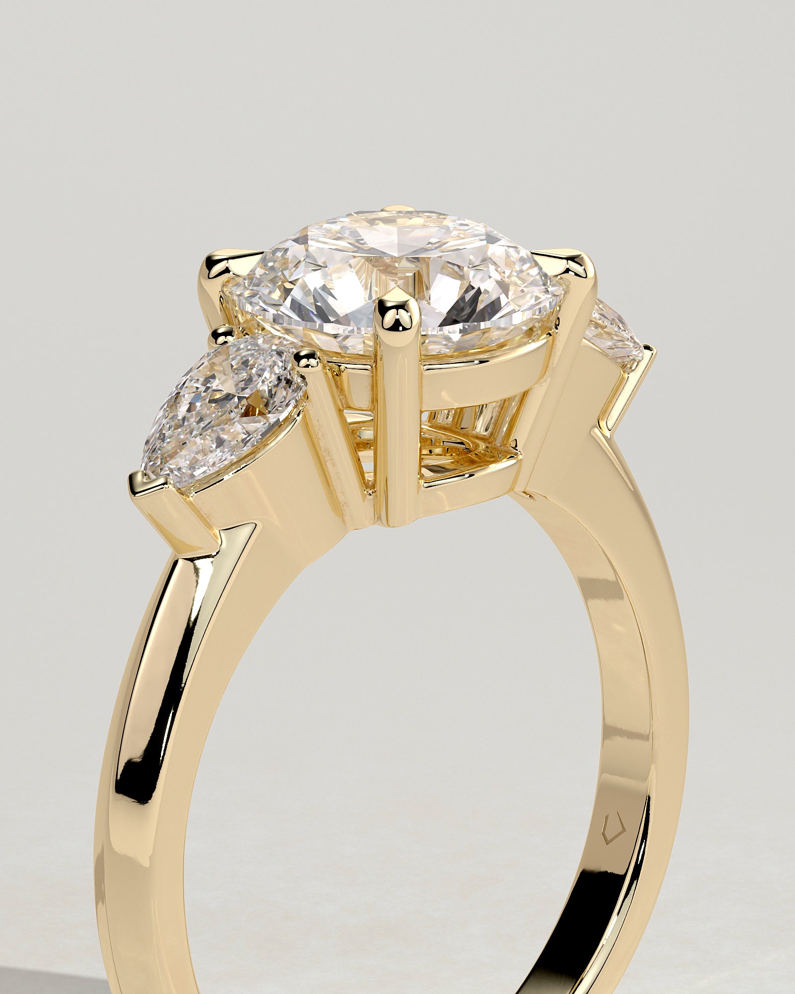 Round Halo, Pave & Split Shank Engagement Ring – 1.93 CT Lab Grown Diamond