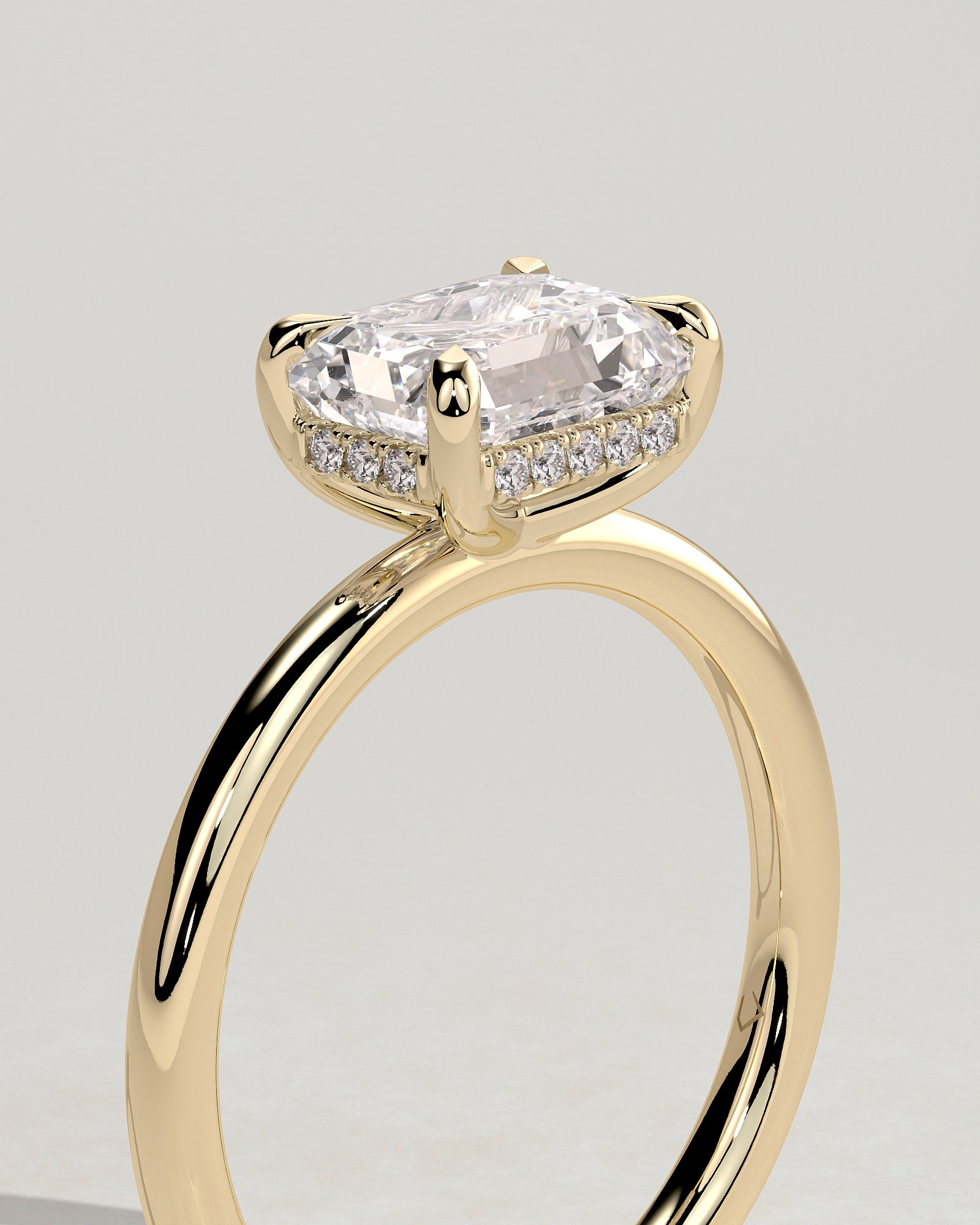 Round Halo, Pave & Split Shank Engagement Ring – 1.93 CT Lab Grown Diamond