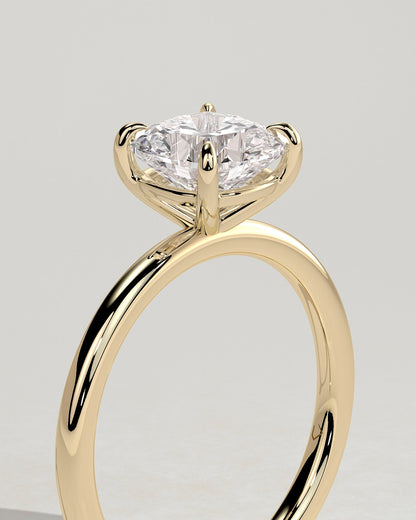Round Halo, Pave & Split Shank Engagement Ring – 1.93 CT Lab Grown Diamond