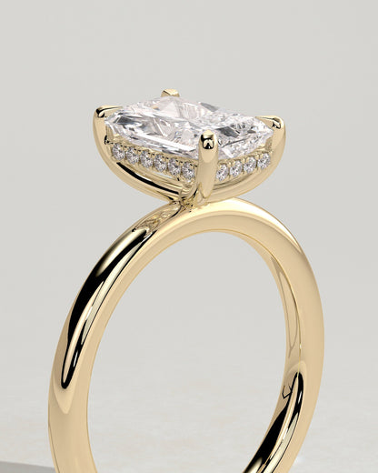 Round Halo, Pave & Split Shank Engagement Ring – 1.93 CT Lab Grown Diamond