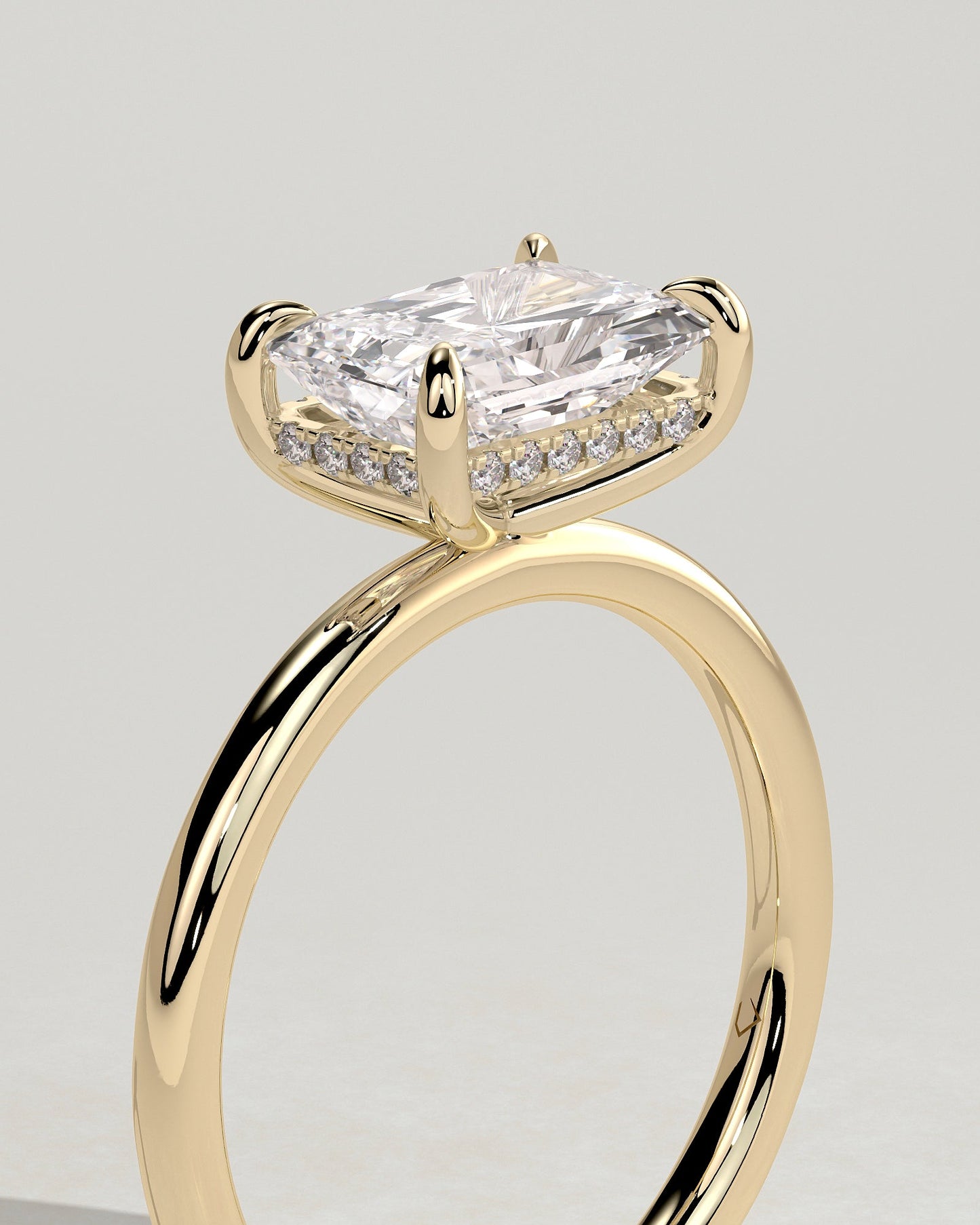 Round Halo, Pave & Split Shank Engagement Ring – 1.93 CT Lab Grown Diamond