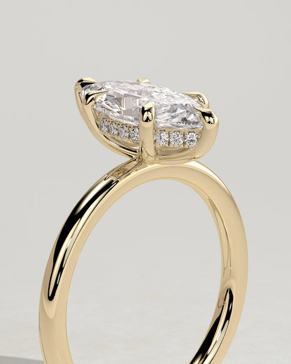 Round Halo, Pave & Split Shank Engagement Ring – 1.93 CT Lab Grown Diamond