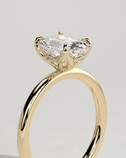 Round Halo, Pave & Split Shank Engagement Ring – 1.93 CT Lab Grown Diamond