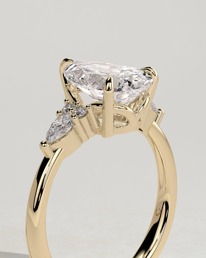 Round Halo, Pave & Split Shank Engagement Ring – 1.93 CT Lab Grown Diamond