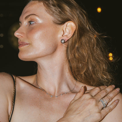 1.0 CT Round Moissanite Diamond Necklace in Solid Gold 3