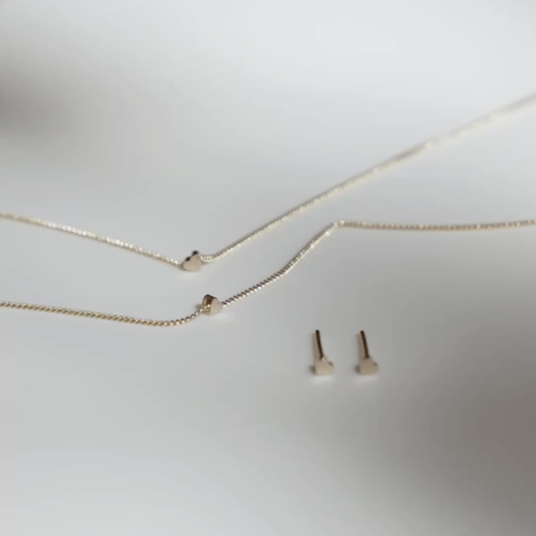 Heart Shaped Stud Earrings