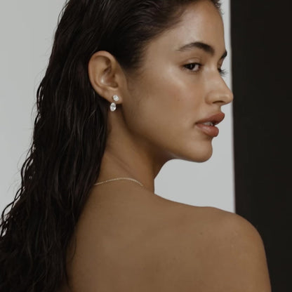 3 TCW Oval Shaped Lab Grown Diamond Huggies Earrings