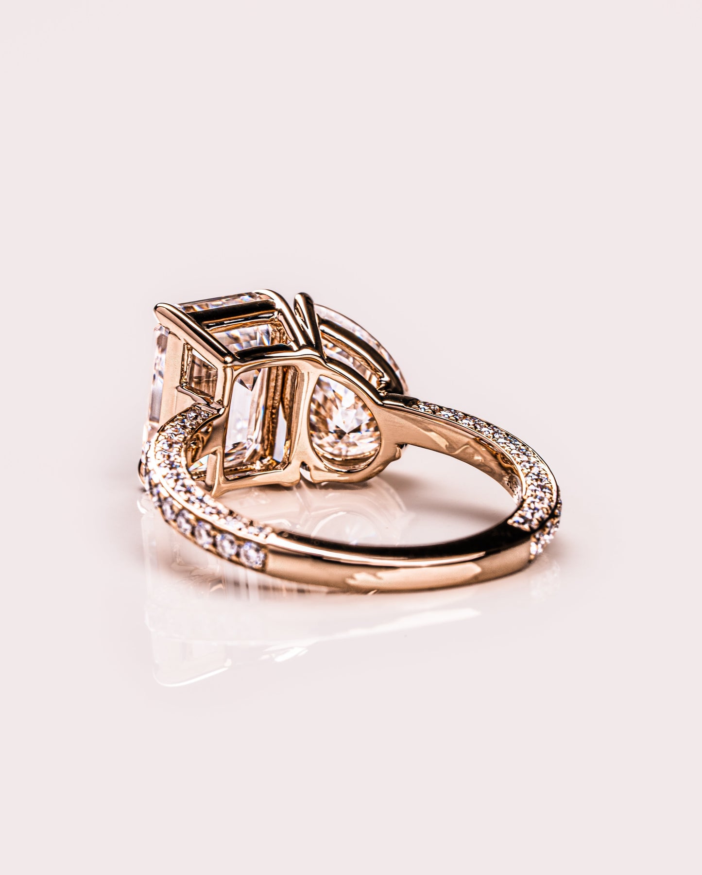 2.25 CT Emerald & Pear Toi Et Moi Lab Grown Diamond Engagement Ring