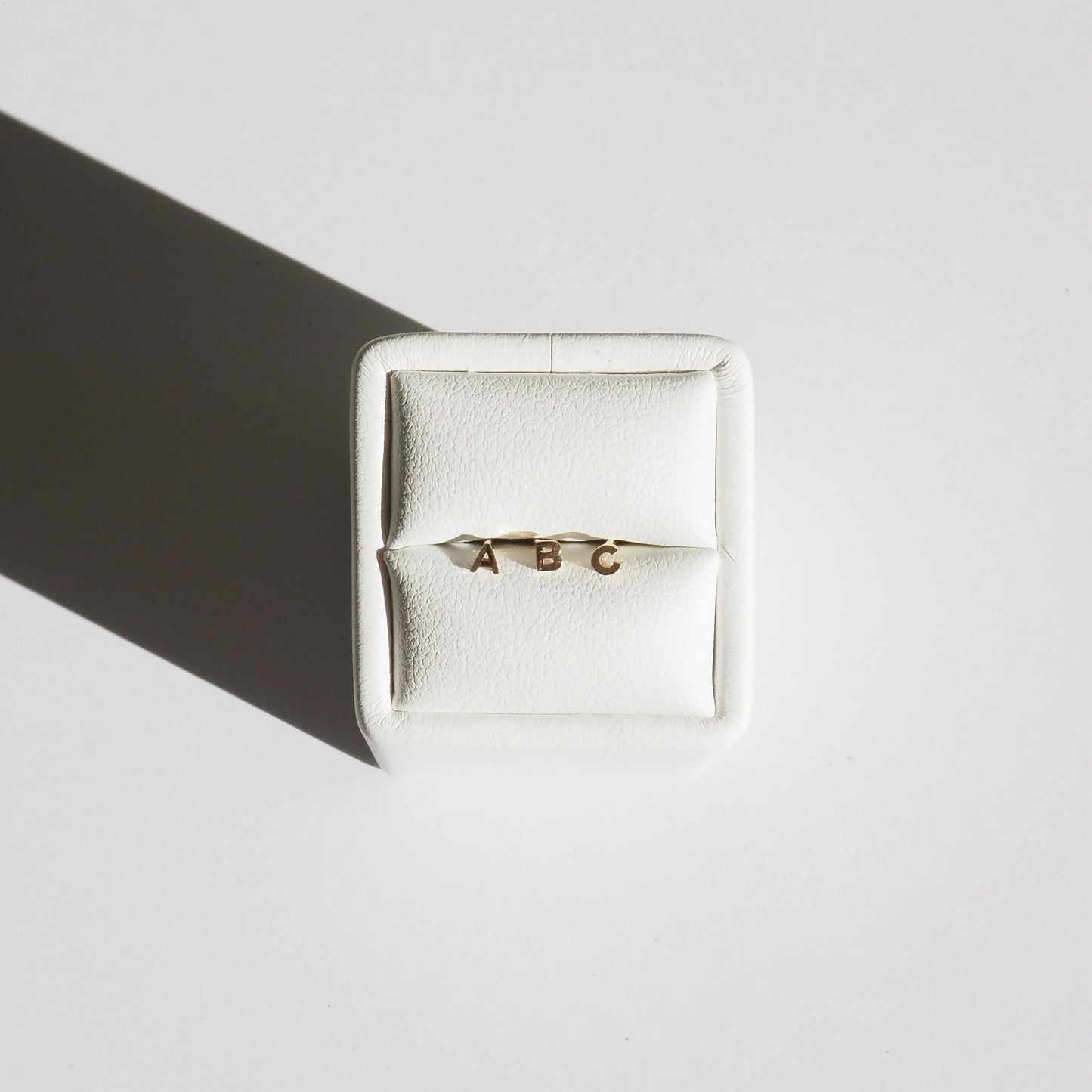 Micro Letter Earrings in Gold 3