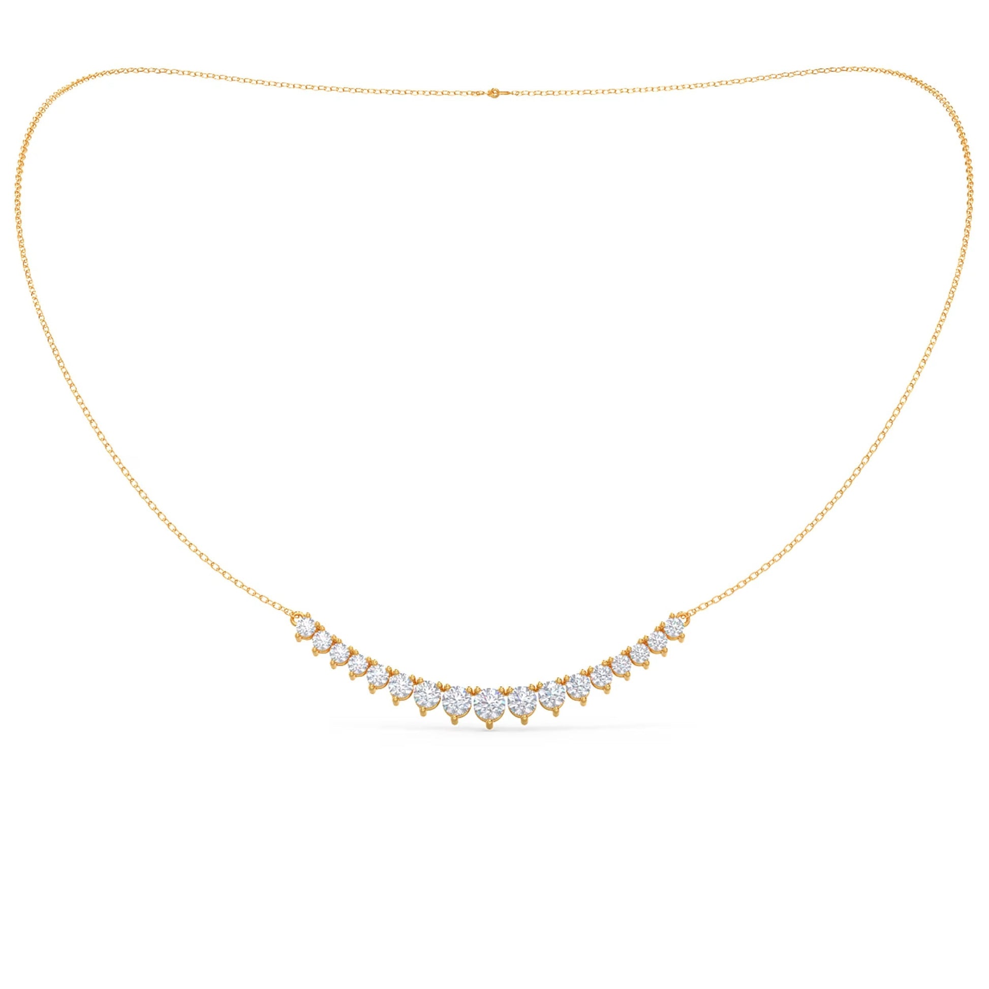 0.40 TCW Round Moissanite Diamond Mini Choker Necklace in Solid Gold 5