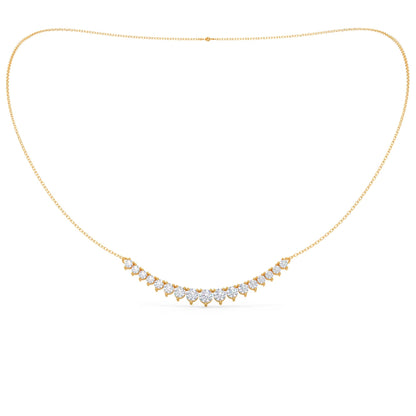0.40 TCW Round Moissanite Diamond Mini Choker Necklace in Solid Gold 5
