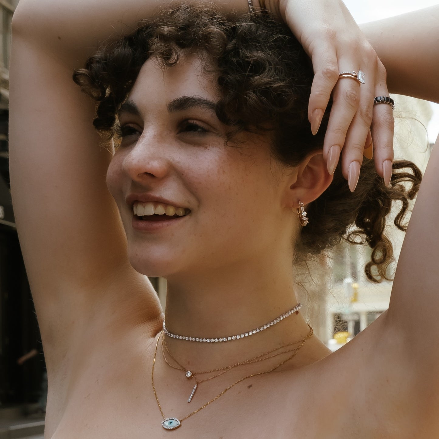 1.50 TCW Round, Marquise, Pear & Baguette Cut Moissanite Hoops Earrings in Gold 6