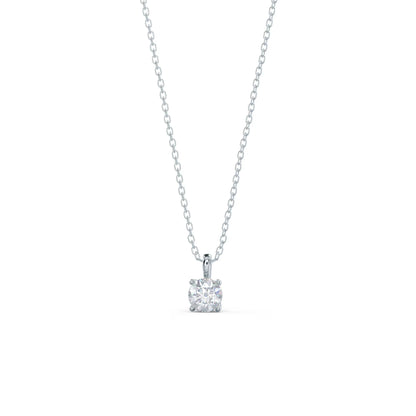1.0 CT Round Moissanite Diamond Solitaire Necklace in Solid Gold 5