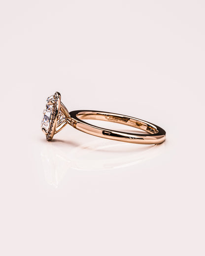 1.80 CT Oval Cut Halo Lab Grown Diamond Engagement Ring