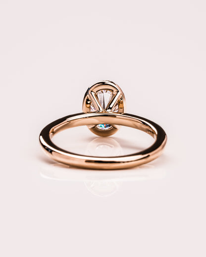 1.80 CT Oval Cut Halo Lab Grown Diamond Engagement Ring