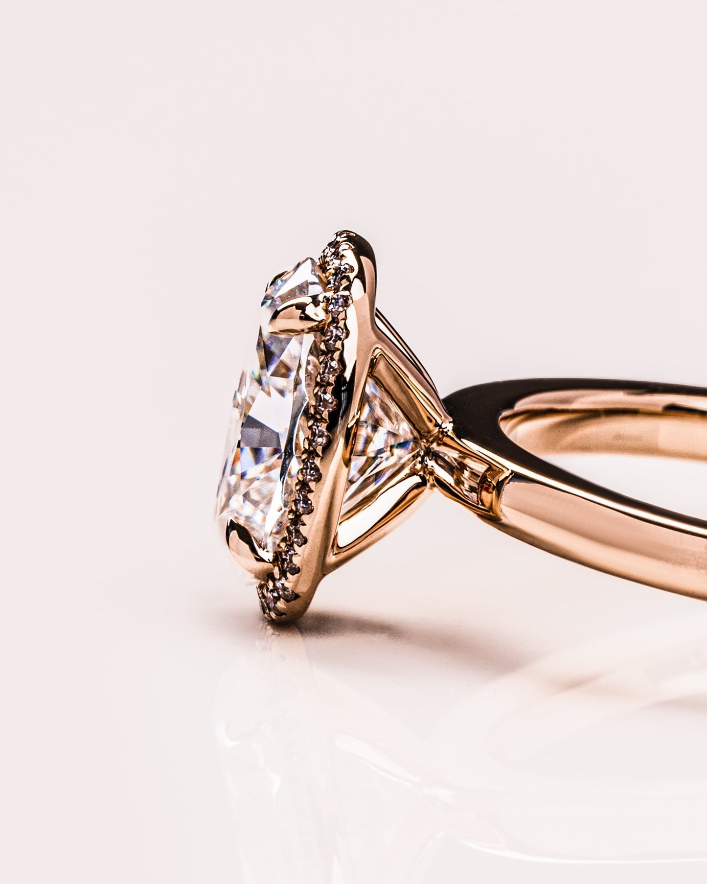 1.80 CT Oval Cut Halo Lab Grown Diamond Engagement Ring