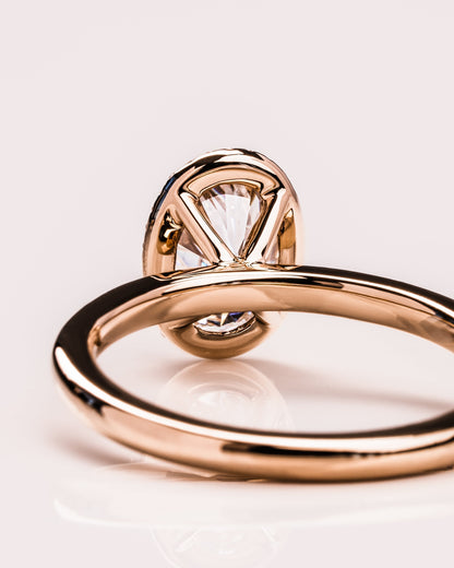 1.80 CT Oval Cut Halo Lab Grown Diamond Engagement Ring