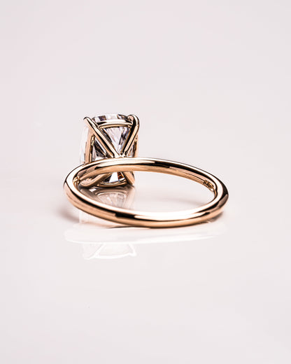 2.15 CT Cushion Cut Solitaire Lab Grown Diamond Engagement Ring