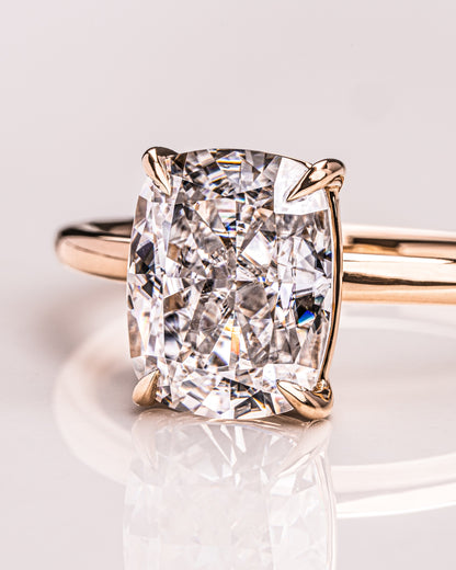2.15 CT Cushion Cut Solitaire Lab Grown Diamond Engagement Ring