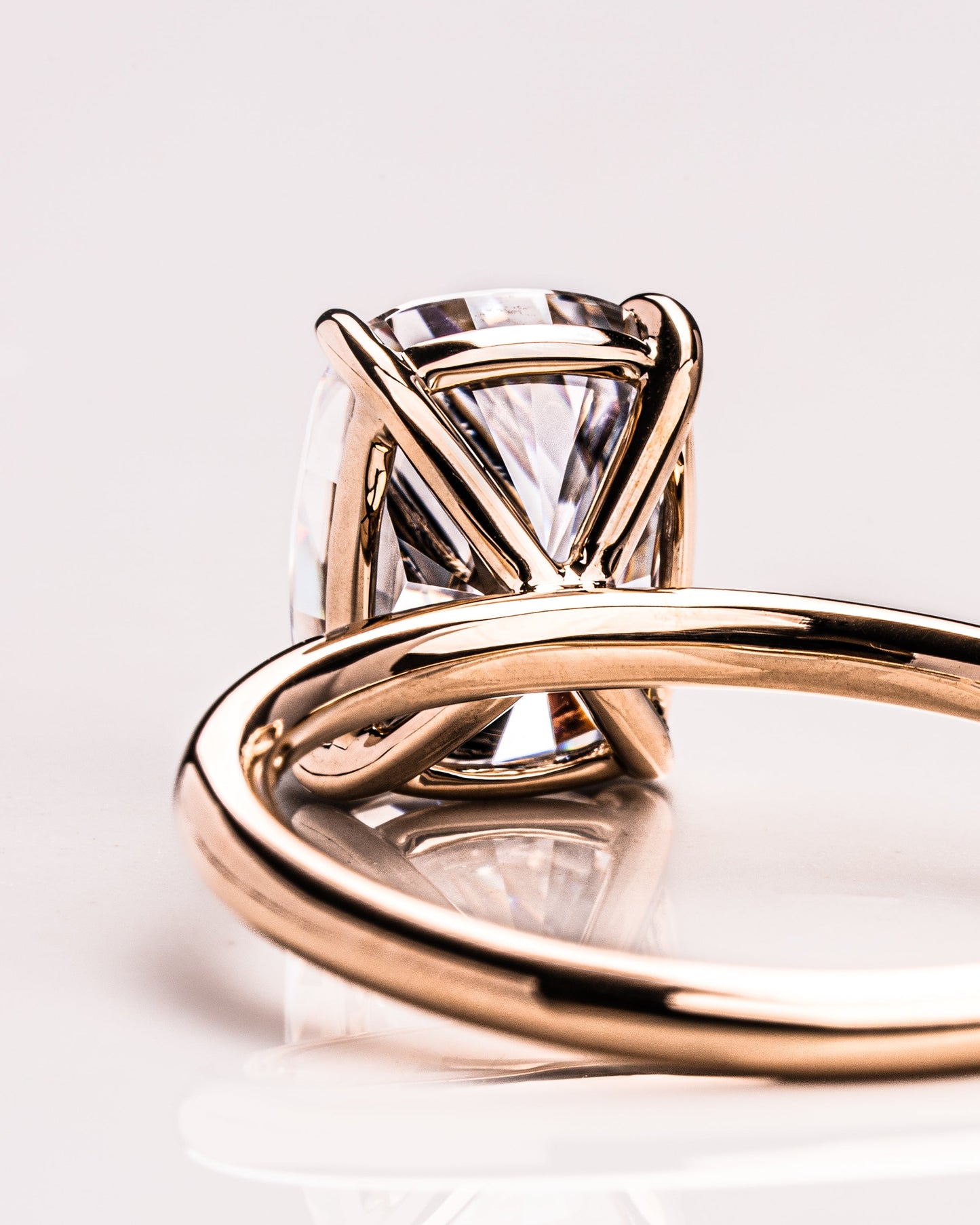 2.15 CT Cushion Cut Solitaire Lab Grown Diamond Engagement Ring