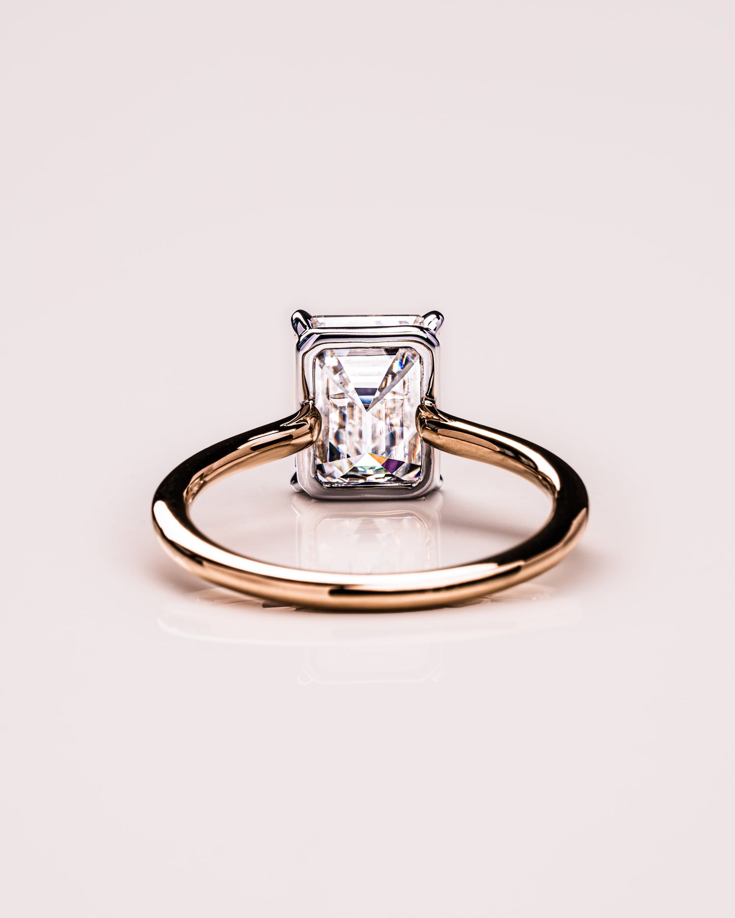 2.3 CT Emerald Cut Solitaire Lab Grown Diamond Engagement Ring