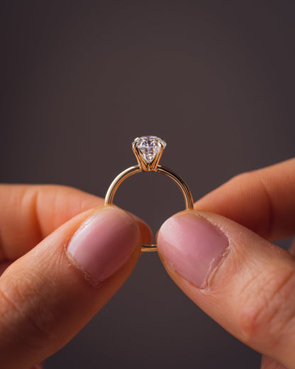 1.91 CT Oval Cut Solitaire Lab Grown Diamond Engagement Ring